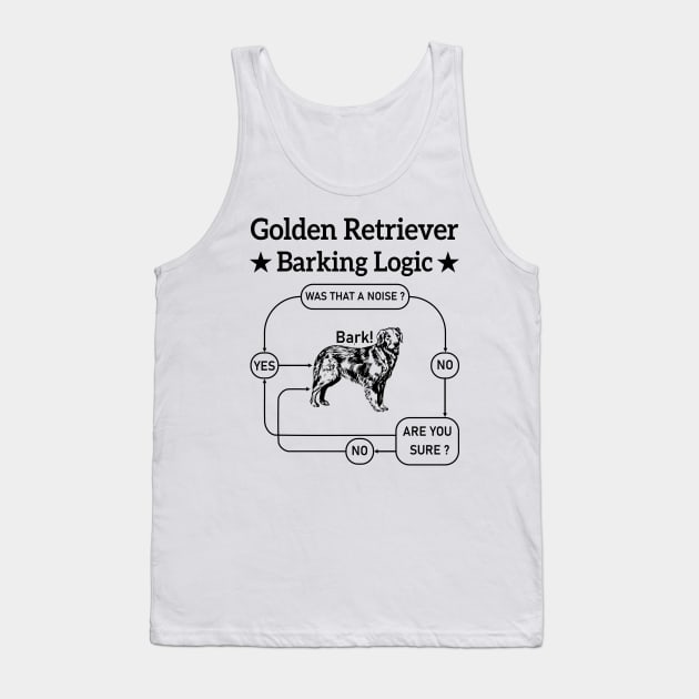 Golden Retriever BARKING LOGIC Tank Top by The Design Hup